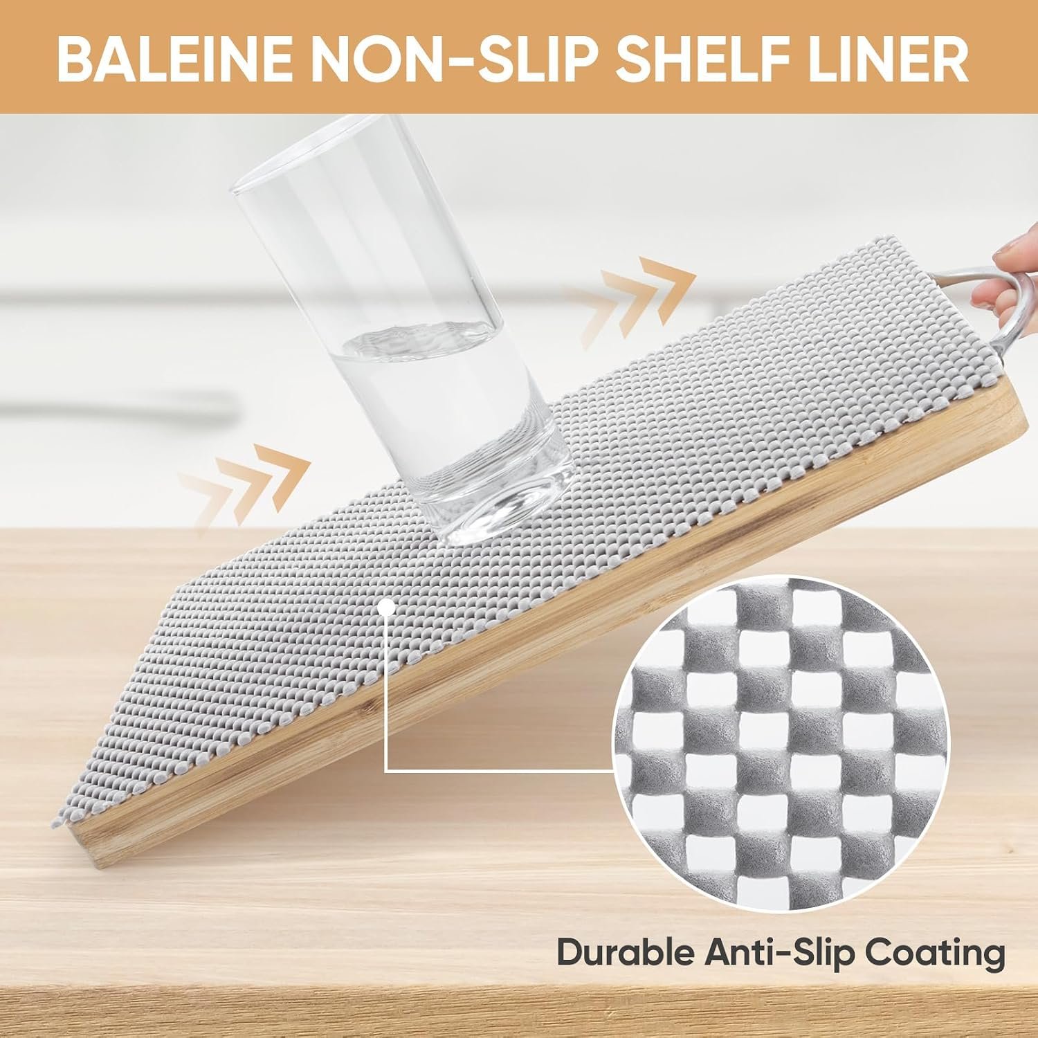 Close-up of the liner's non-adhesive, non-slip texture