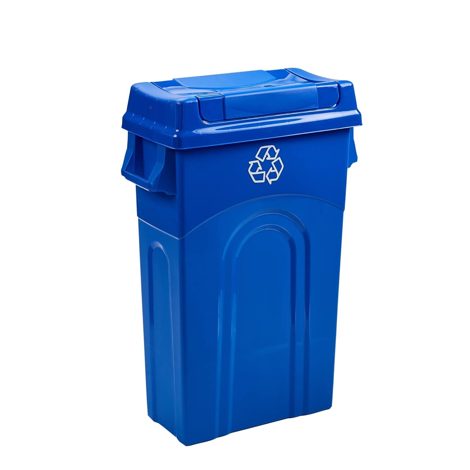 United Solutions 23-gallon highboy plastic trash and recycling bin
